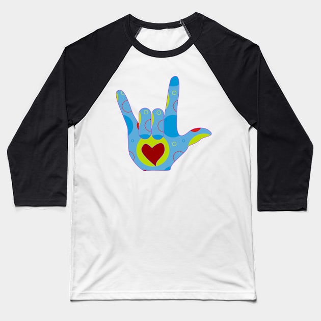 Love Sign Baseball T-Shirt by BeAwesomeApparel